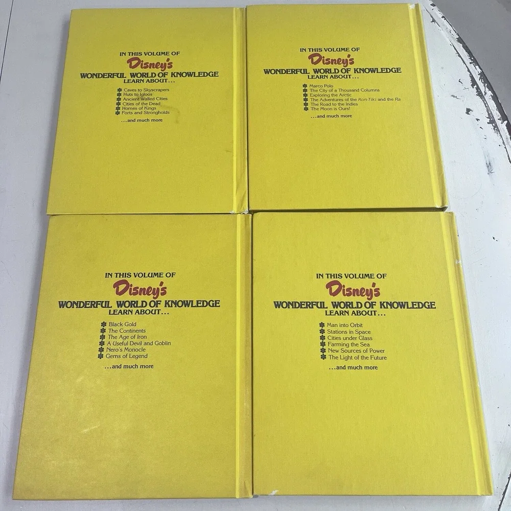 21 Disney WONDERFUL WORLD OF KNOWLEDGE Book Lot Collectors Edition Homeschool‎